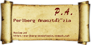 Perlberg Anasztázia névjegykártya